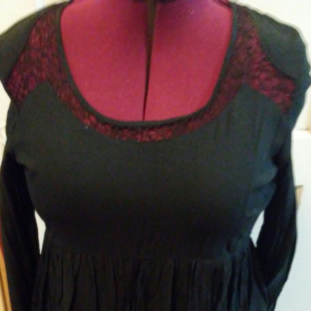 Backless black dress, Short, Lace, Women's